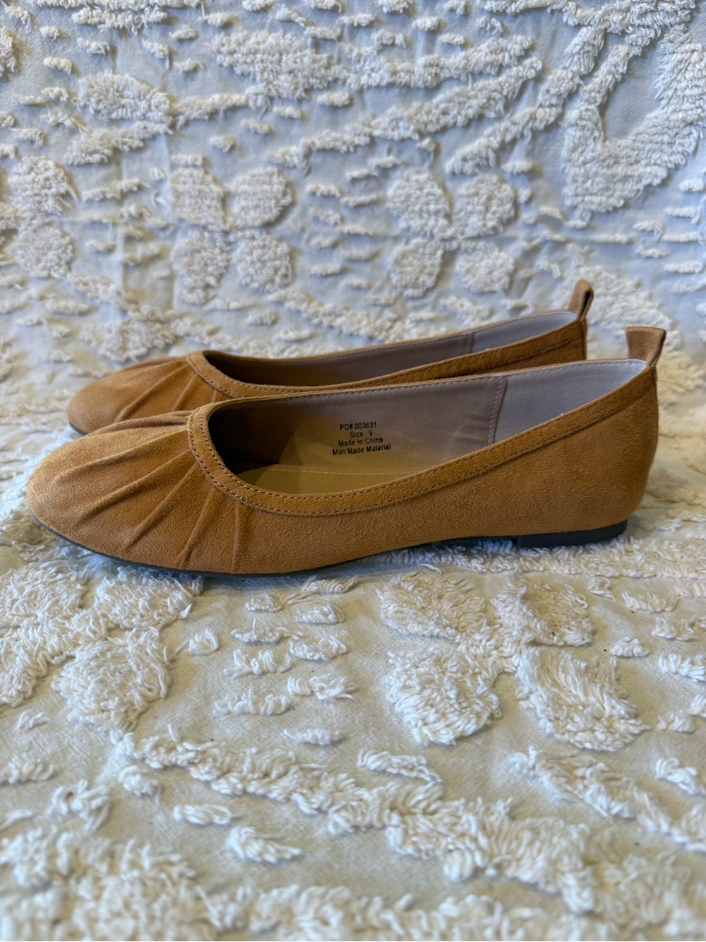 Journee Collection Women's Tan Suede Ballet Flats#655 - Picture 2 of 4